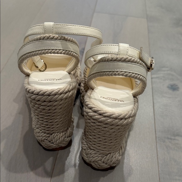 Valentino Cream Espadrille Wedges - Picture 4 of 5